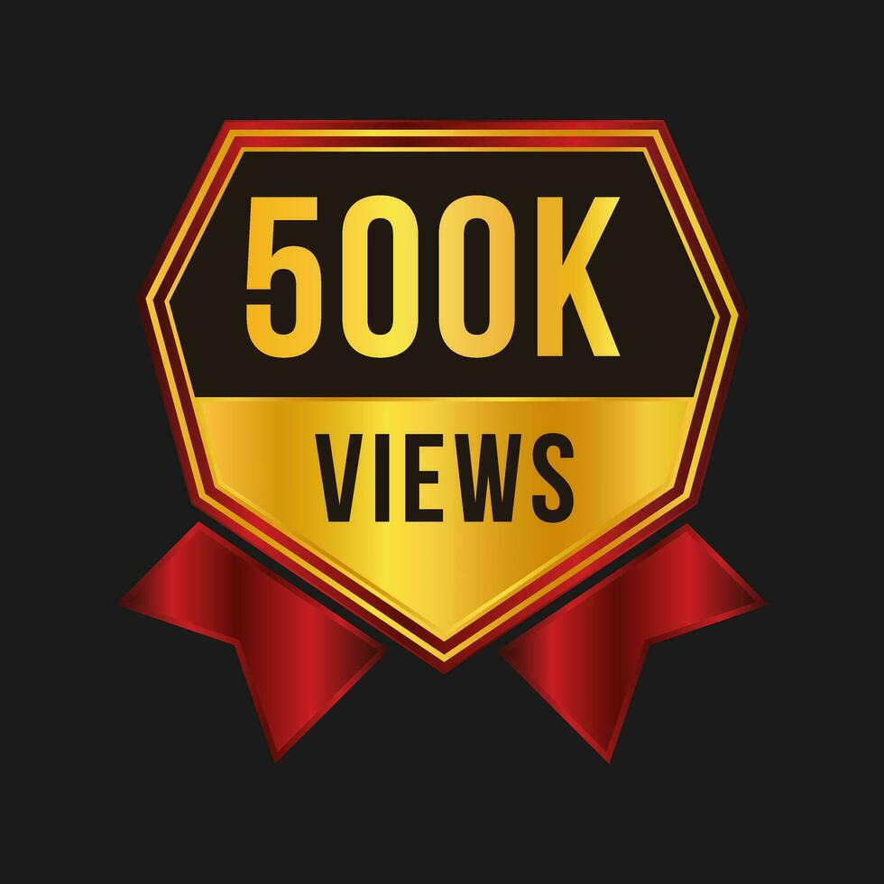 500k views celebration background design banner vector