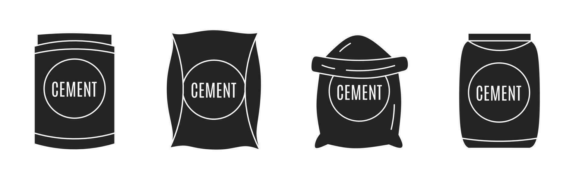 Set of illustrations about cement icon. Stock vector. vector