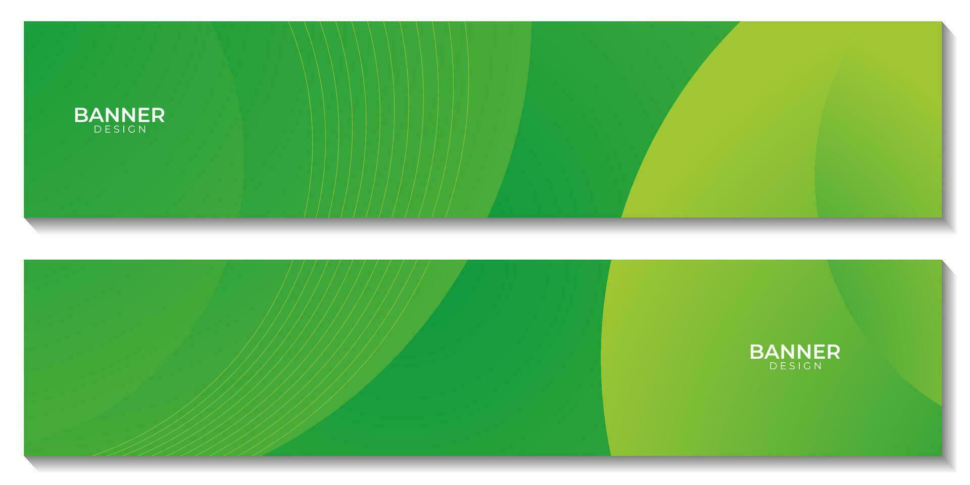 set of green banners. abstract green gradient organic background vector