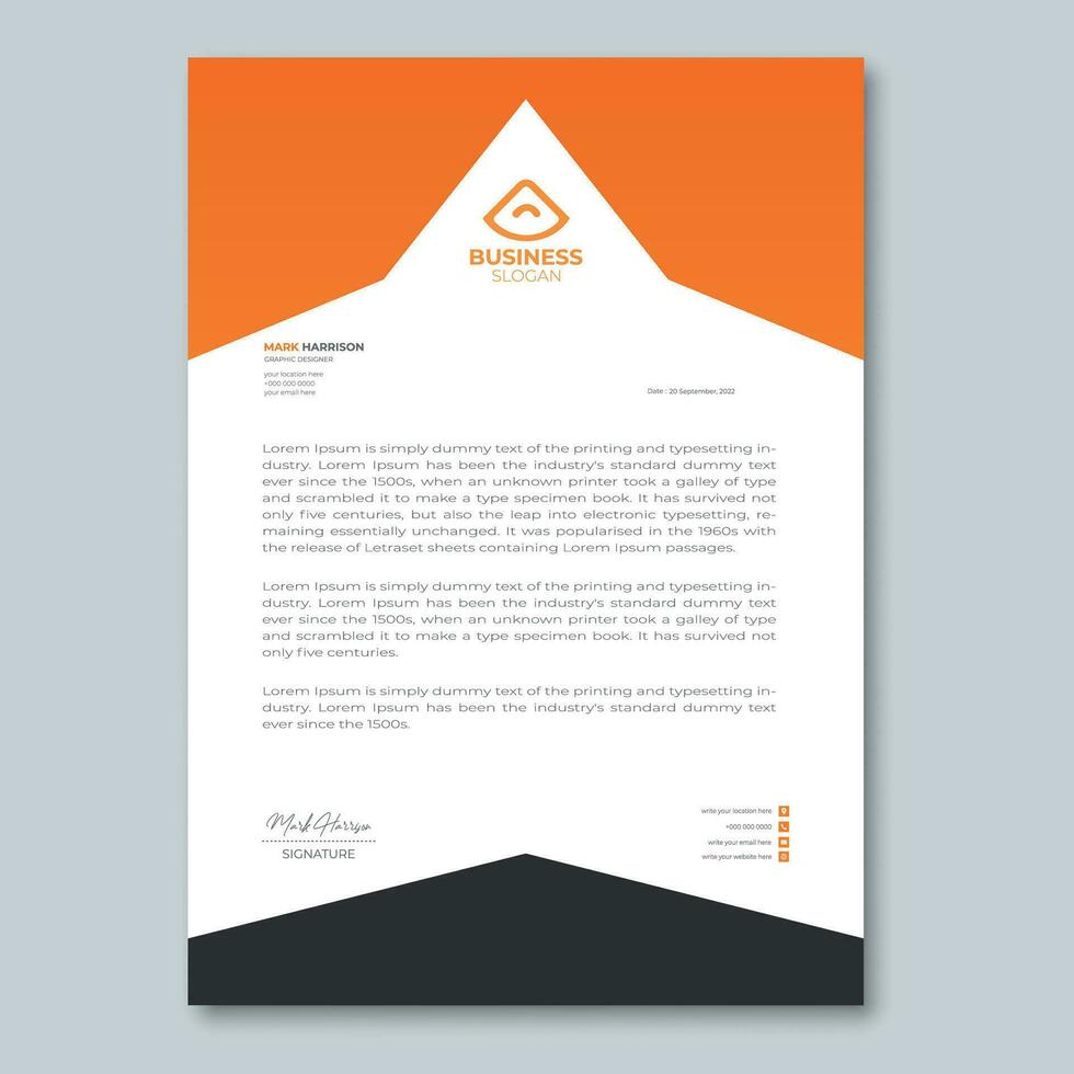 New letterhead design and template vector