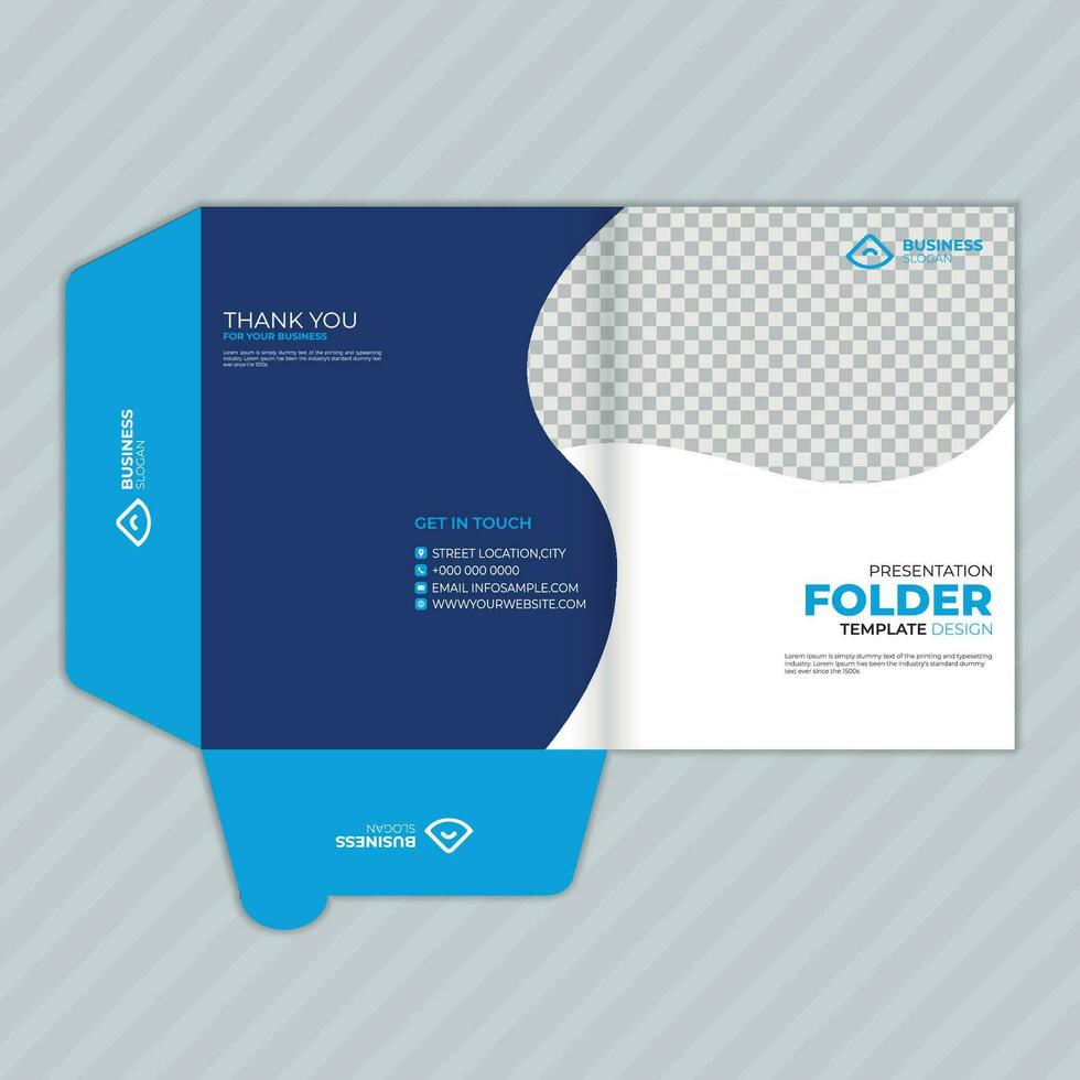 Corporate File Folder Design and Template for Your Company vector