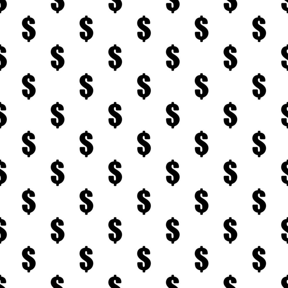 Seamless pattern with dollar sign. Endless vector background.