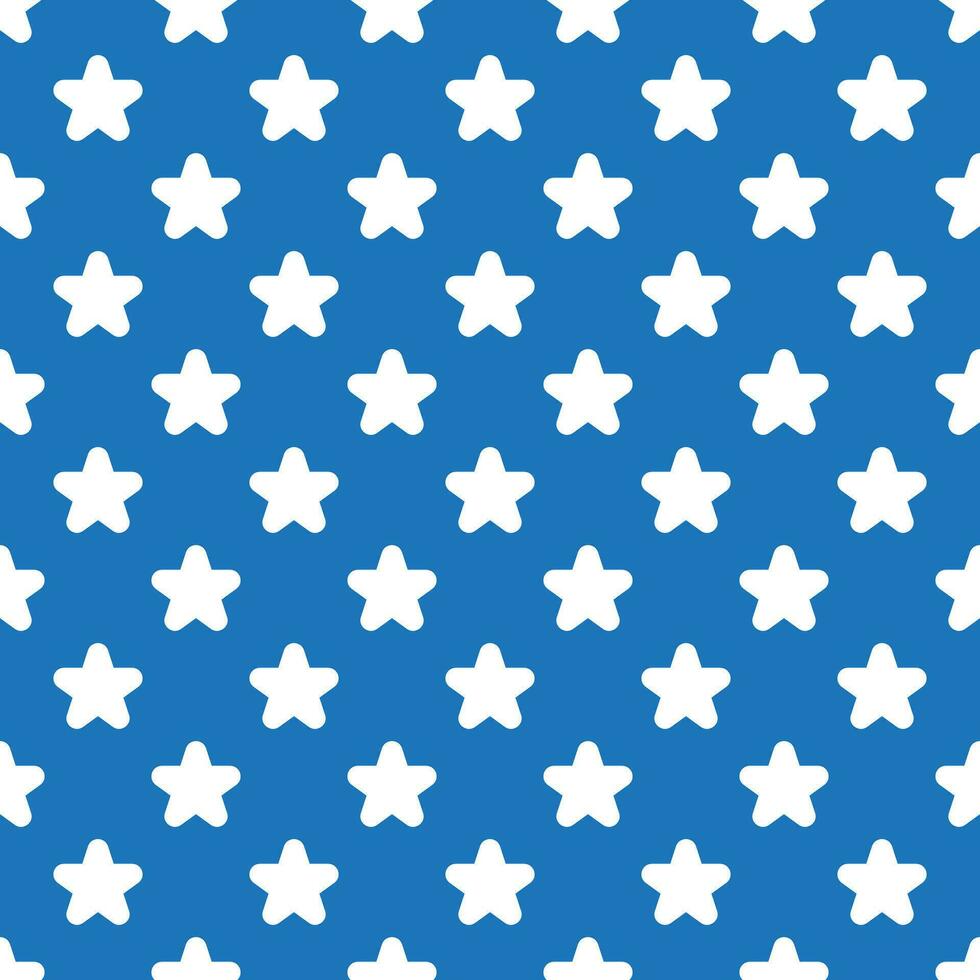 Stars seamless pattern. Stars on a pretty blue background, vector retro seamless pattern for packaging, fabric, paper, background.
