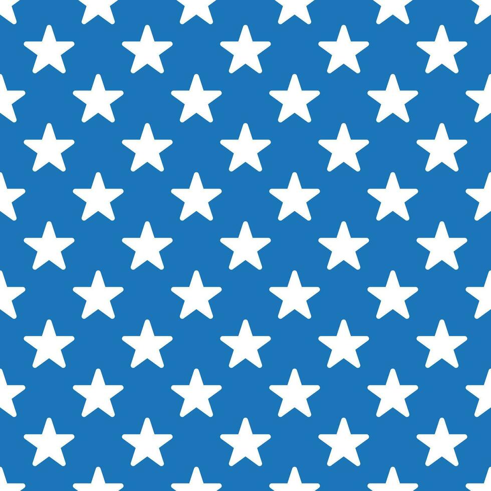 Stars seamless pattern. Stars on a pretty blue background, vector retro seamless pattern for packaging, fabric, paper, background.