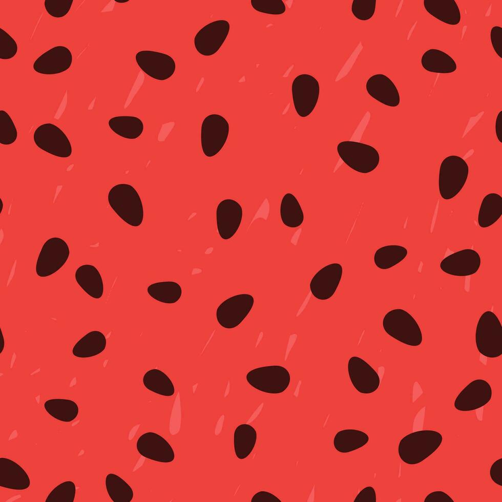 Watermelon seeds texture seamless pattern vector illustration