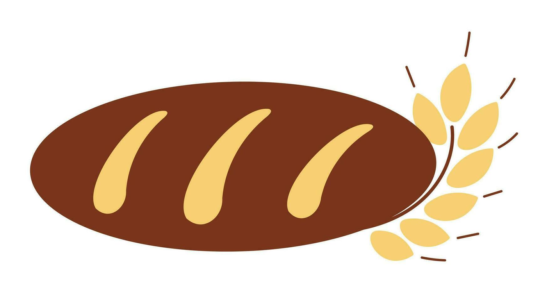 un pan con trigo oído icono vector ilustración