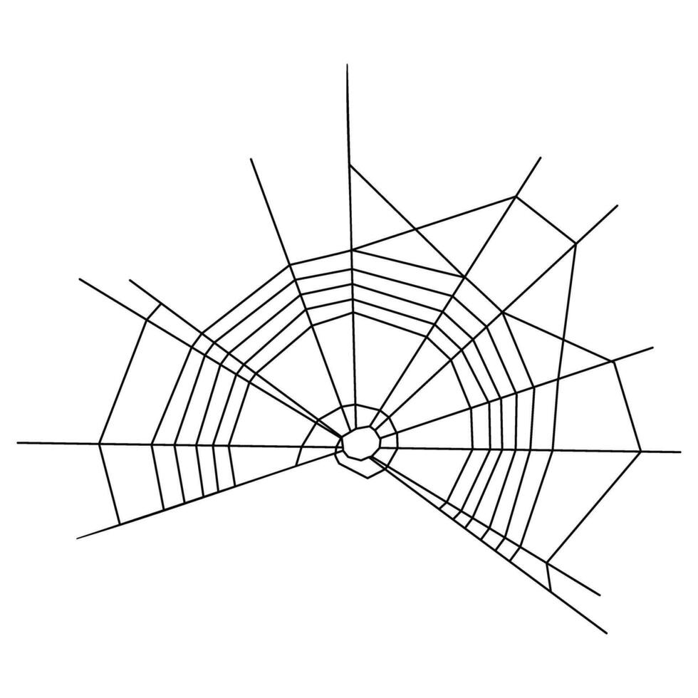 Spider web cobweb Halloween element vector illustration