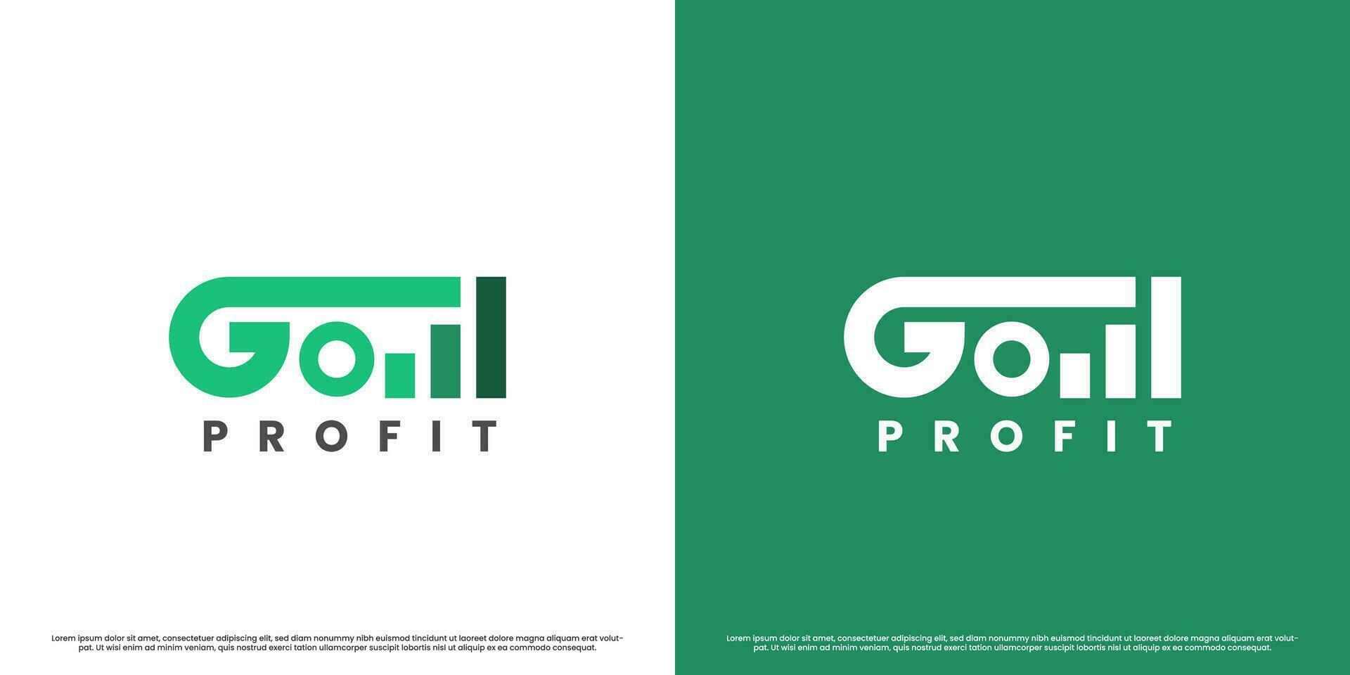 Go profit logo design illustration. Simple data icon logotype go profit diagram chart trading bar growth index traffic graph finance finance business abstract company business. vector