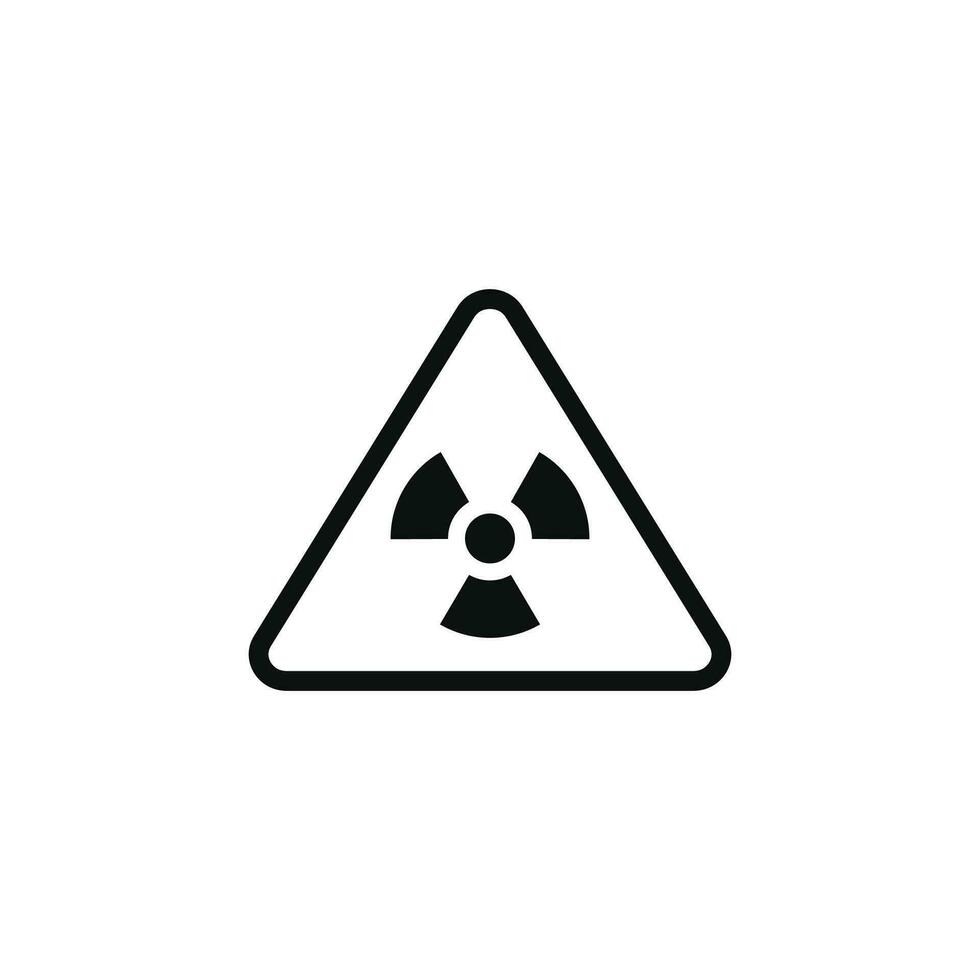 Radiation area caution warning symbol design vector