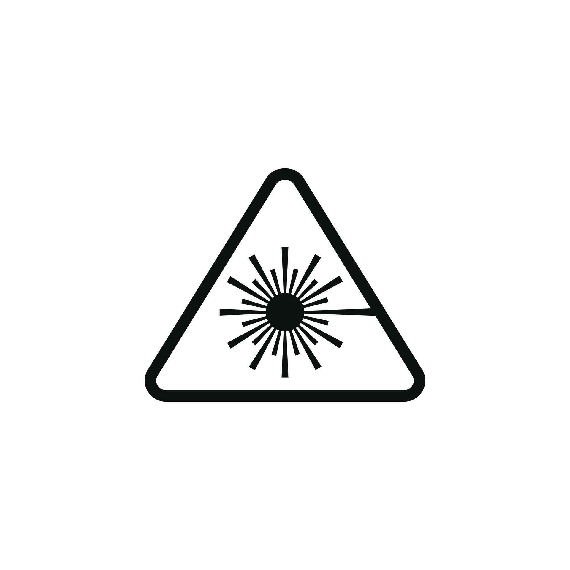 Laser radiation caution warning symbol design vector 26231485 Vector