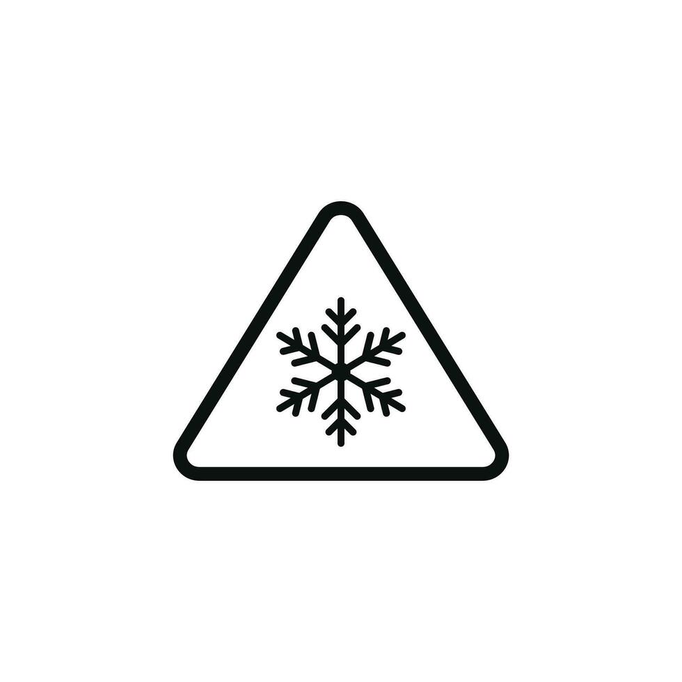Extreme cold caution warning symbol design vector