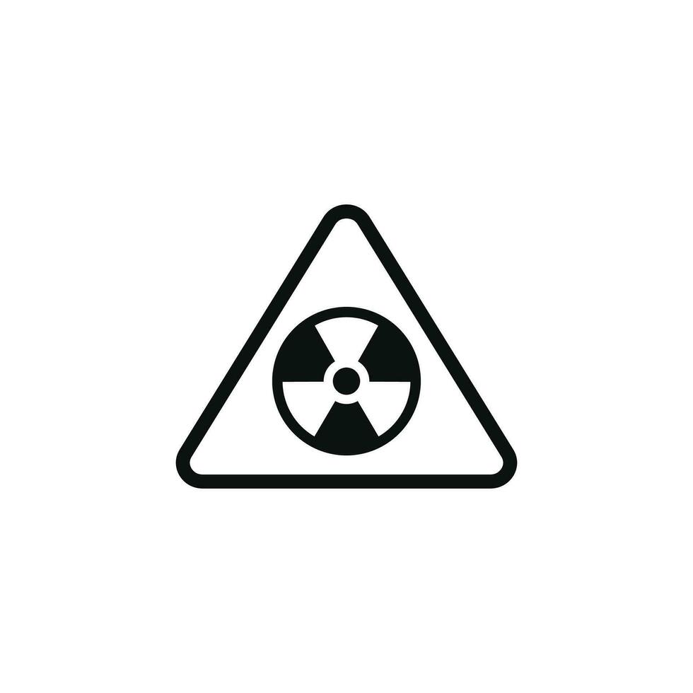 Radiation area caution warning symbol design vector