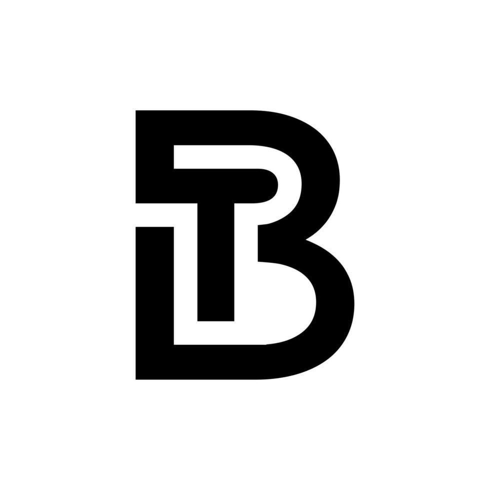 Initial letter bt logotype vector