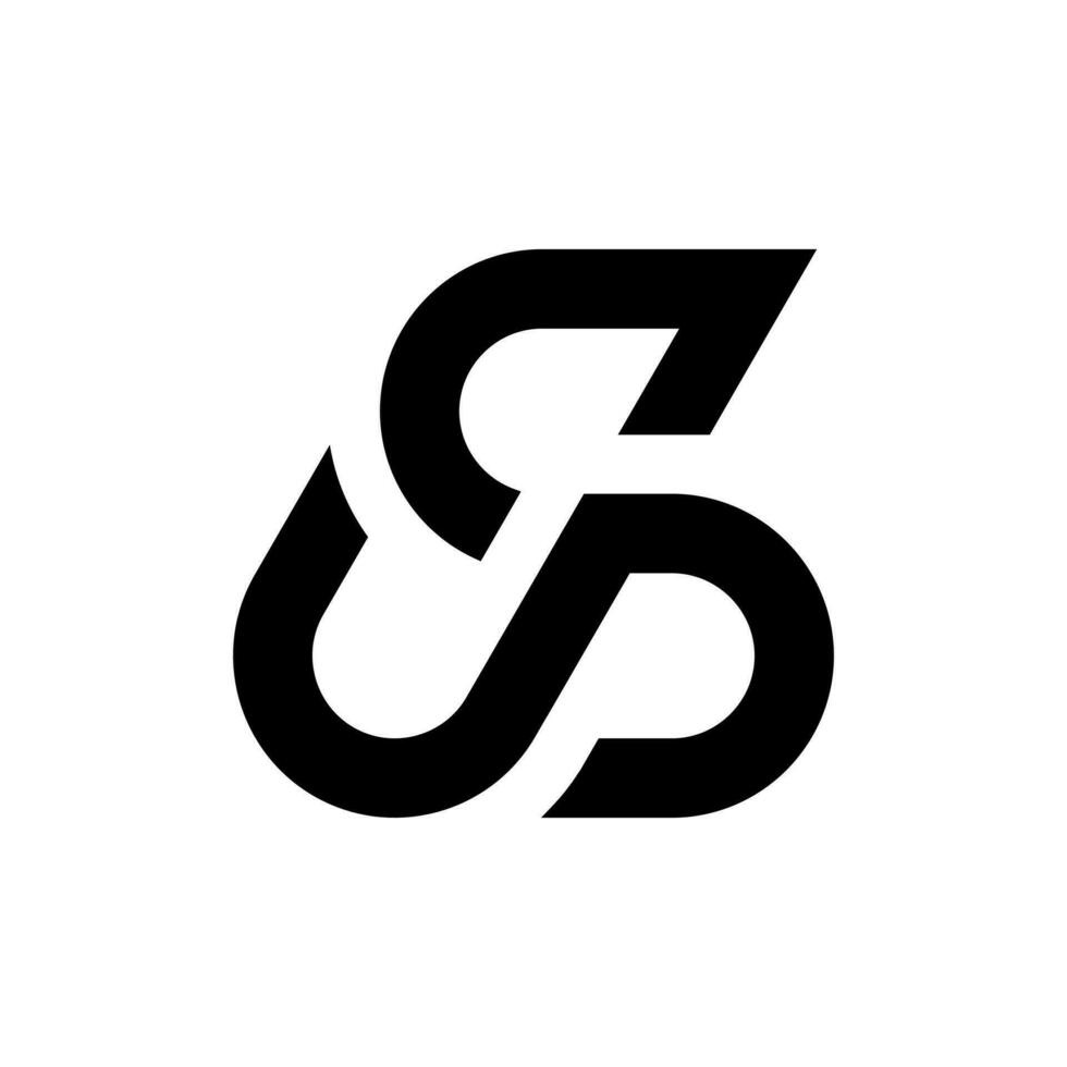 letter S u logo design inspiration vector