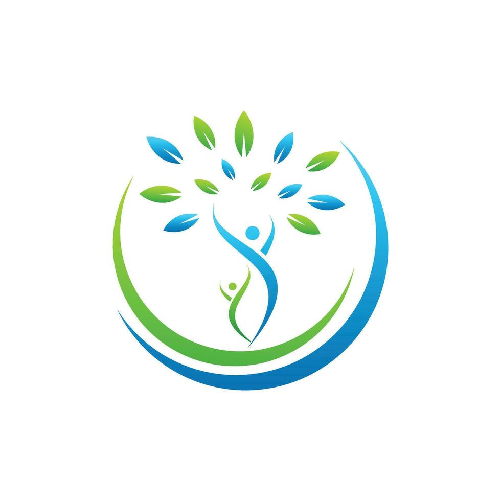 Human health logo design template vector