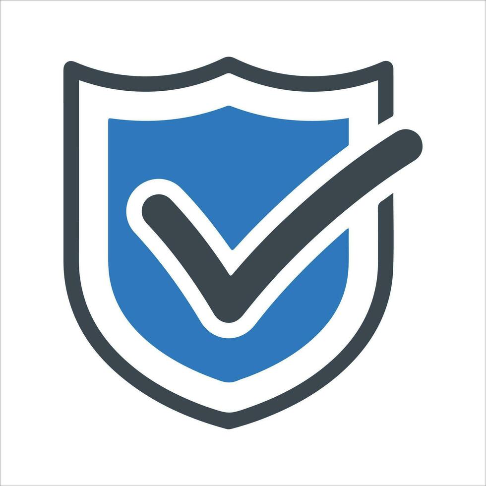 Brand protection icon. Vector and glyph