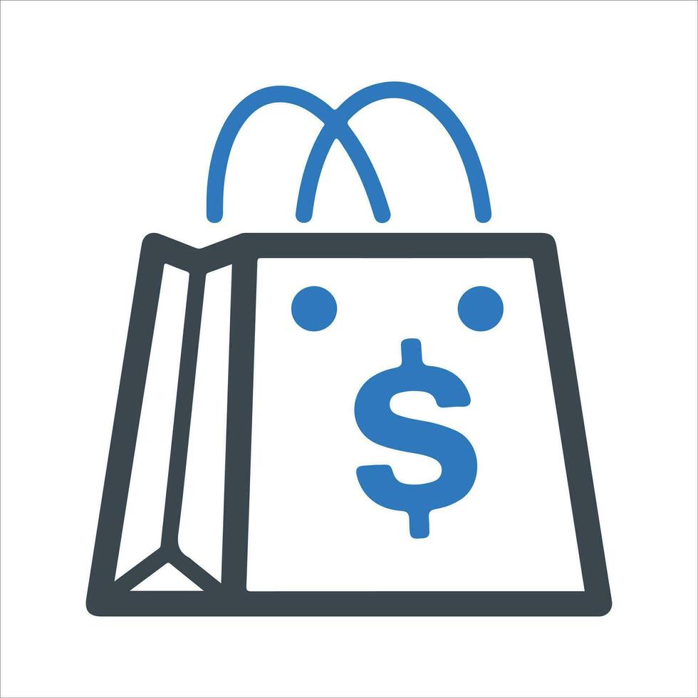 Shopping promotion icon. Vector and glyph
