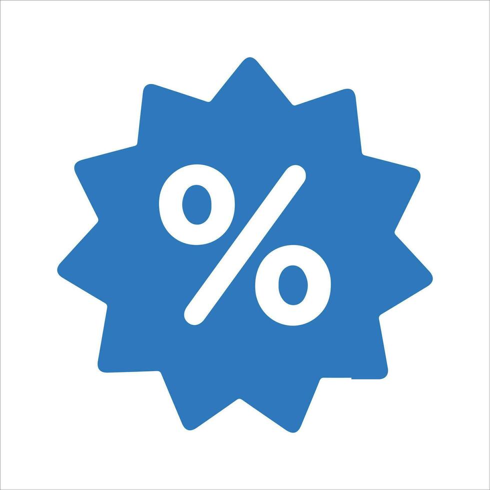 Discount badge icon. Vector and glyph