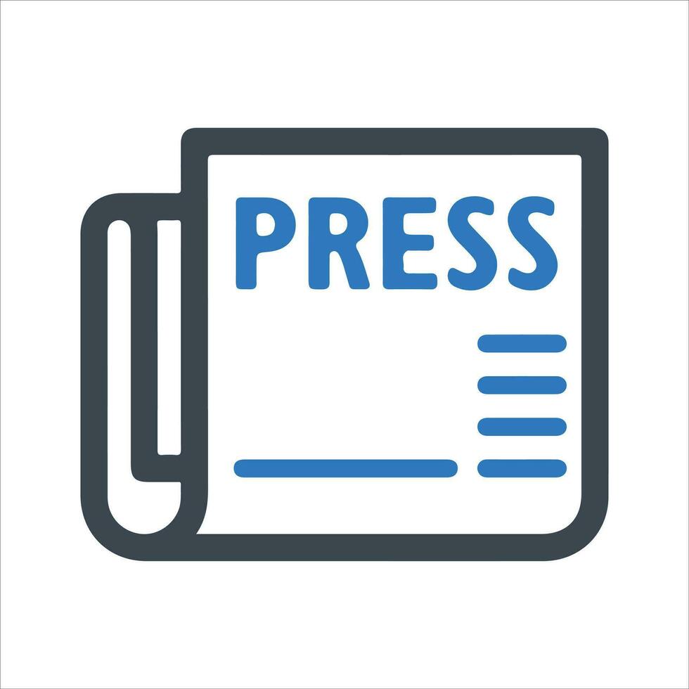 Press Release Icon. Vector and glyph