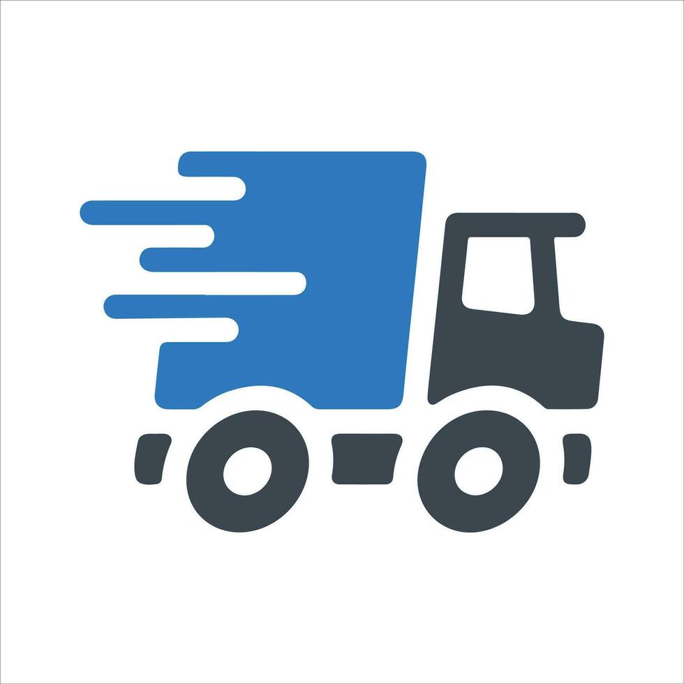 Delivery van icon. Vector and glyph