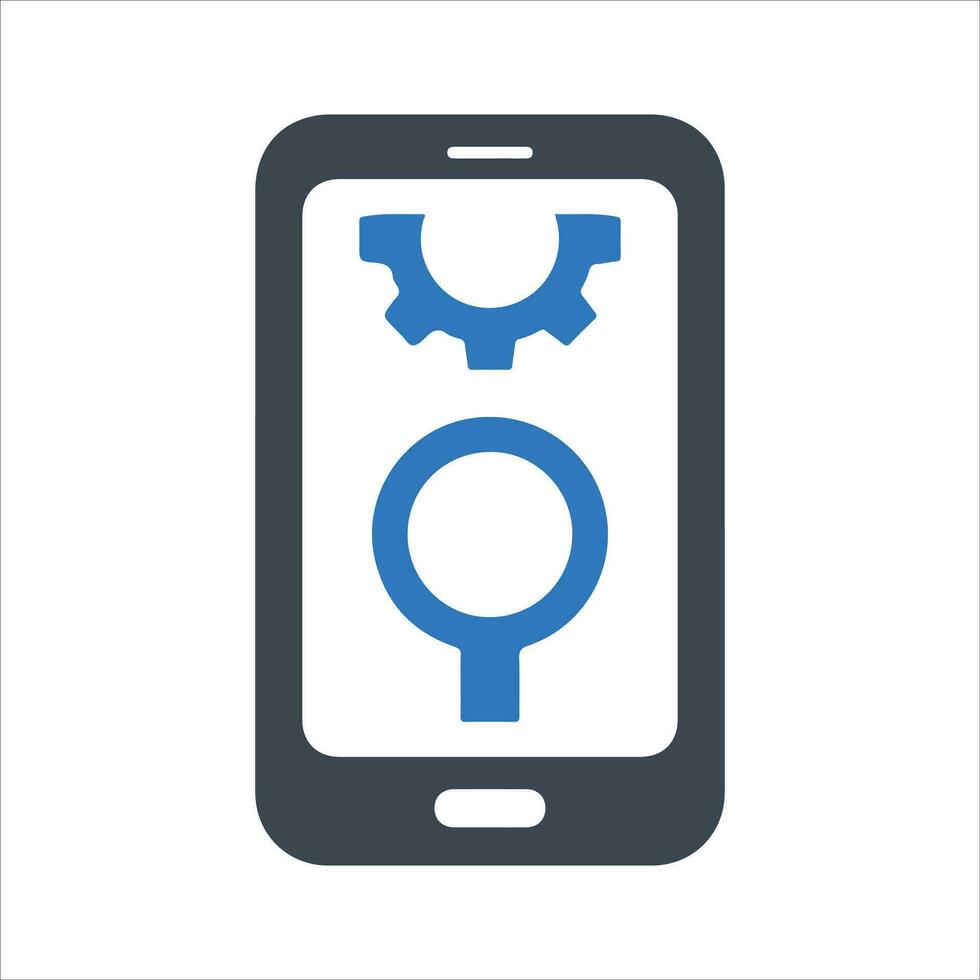 Mobile optimization icon. Vector and glyph