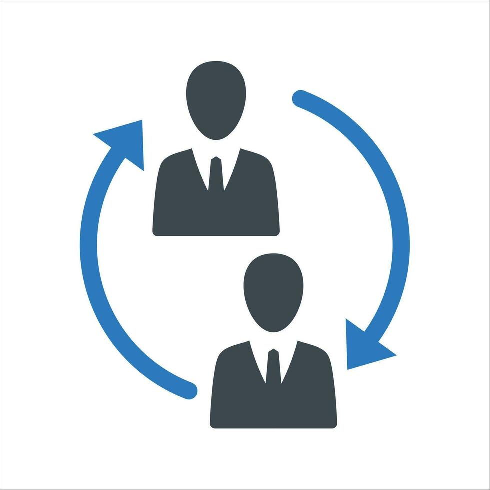 Teamwork icon. Vector and glyph