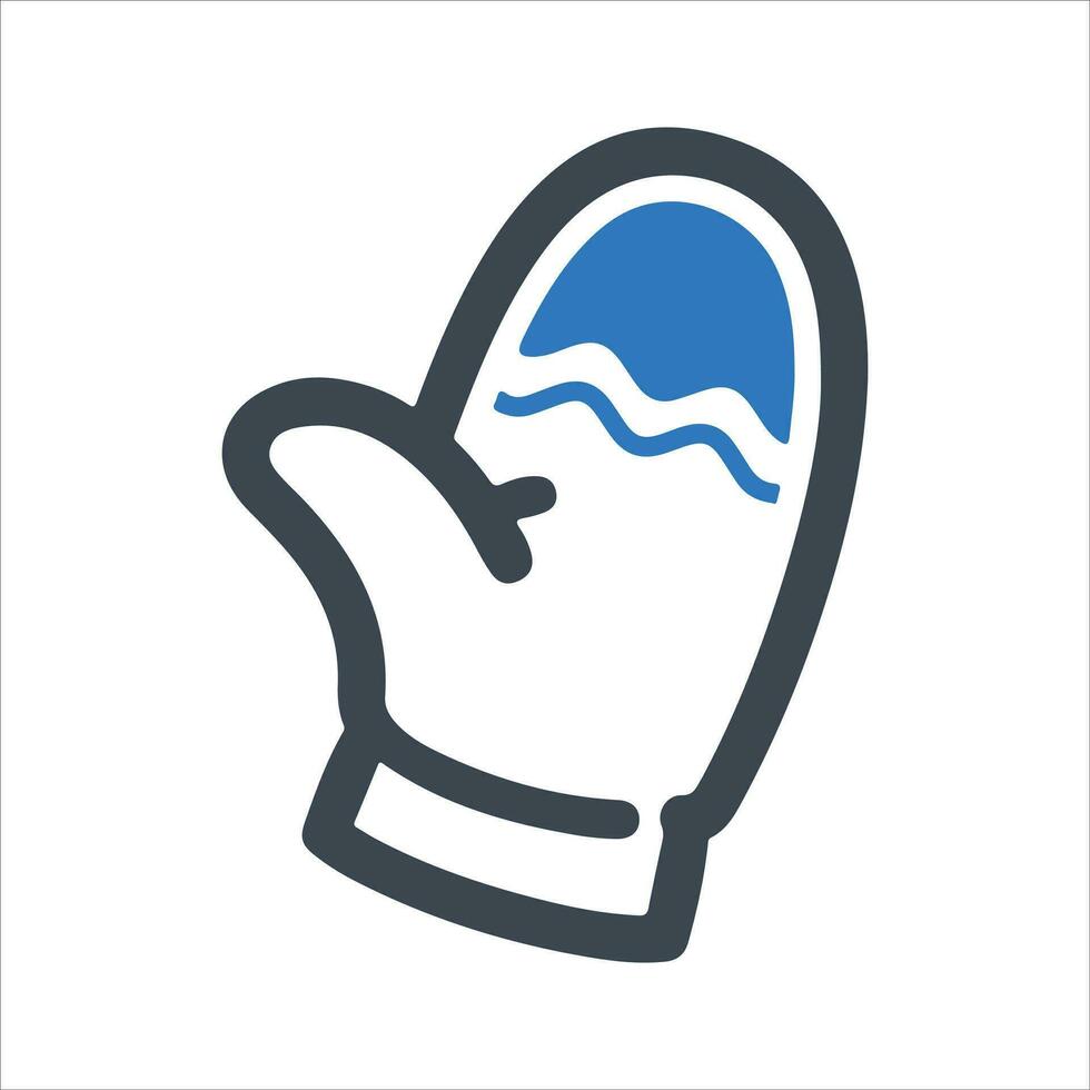 Winter Glove Icon. Vector and glyph