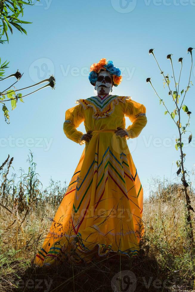 On the Day of the Dead, people in nature photo