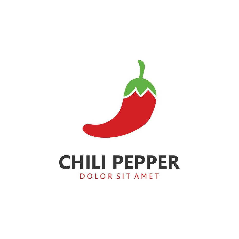 picante rojo chile logo icono vector