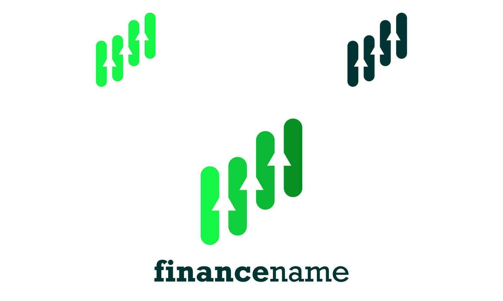 sencillo ilustración logo diseño para financiero compañía. financiero empresa logo diseño en verde color. vector