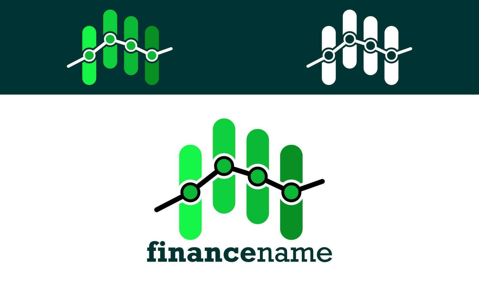 sencillo ilustración logo diseño para financiero compañía. financiero empresa logo diseño en verde color. vector