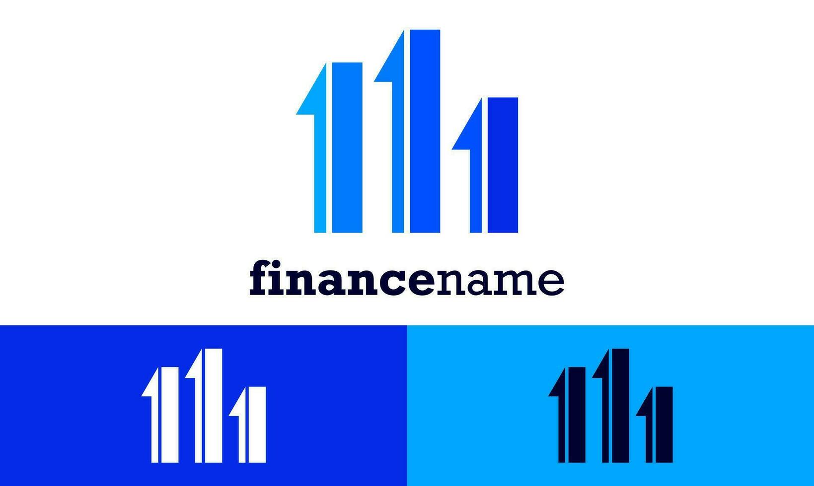 Simple illustration logo design for financial company. financial company logo design in blue color. vector