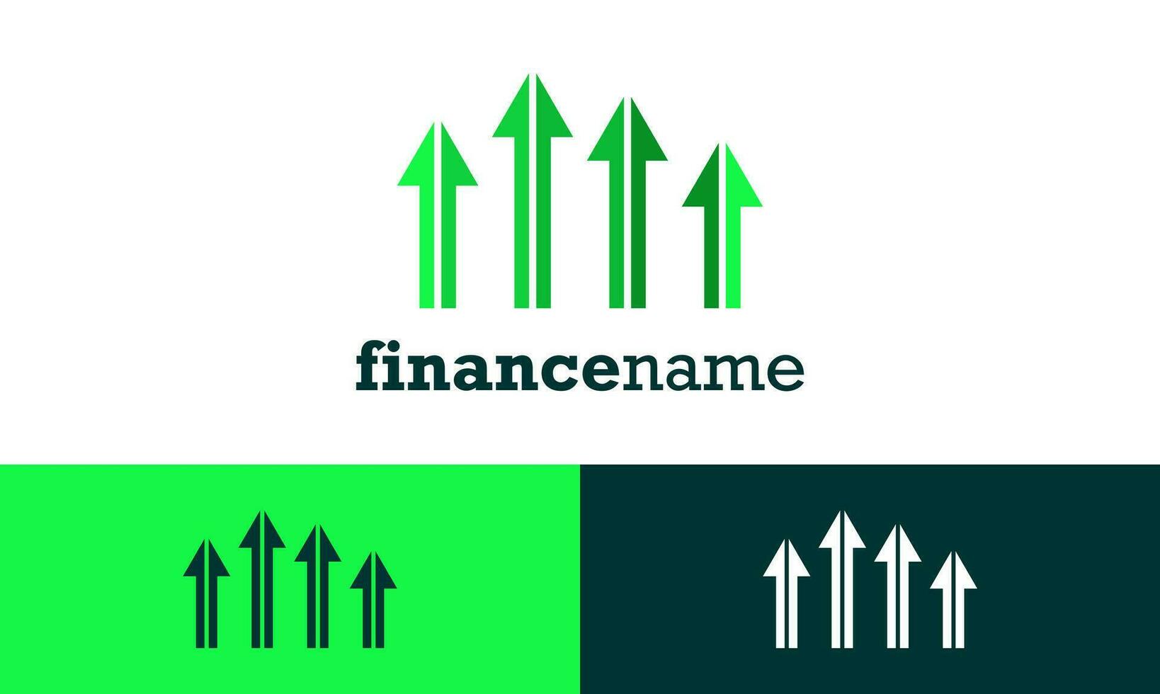 Simple illustration logo design for financial company. financial company logo design in green color. vector