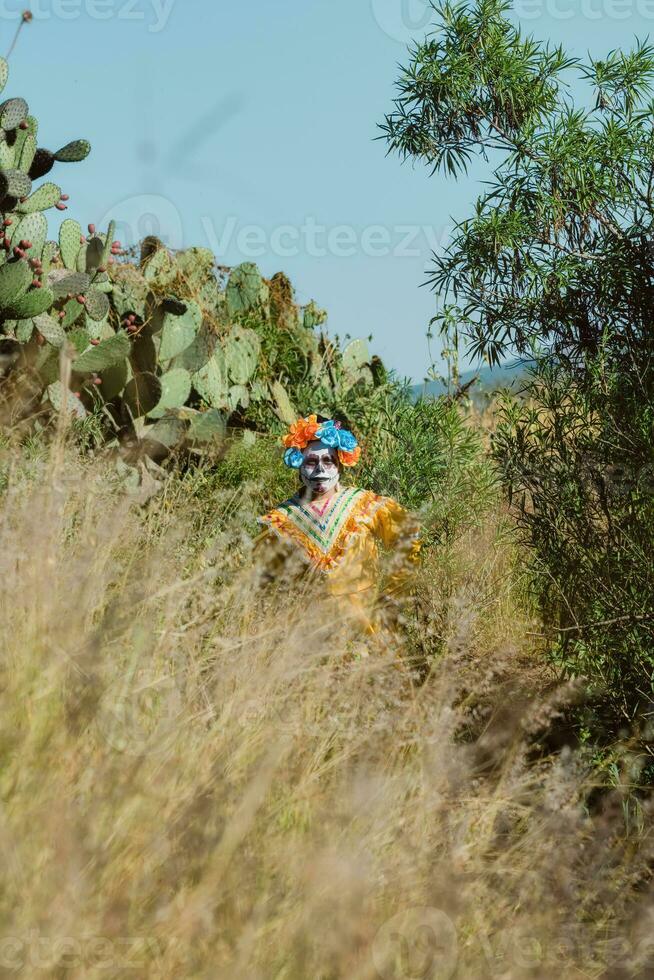 en México, personas celebrar el día de el muerto foto