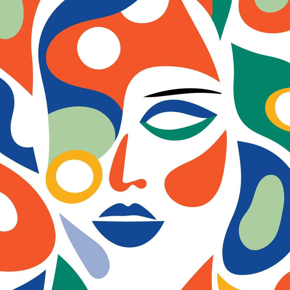 Colorful minimalist pattern vector