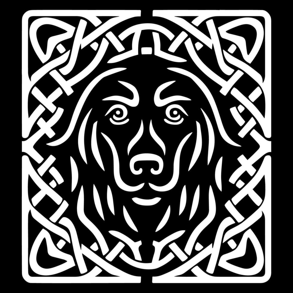 Dog celtic knot vector