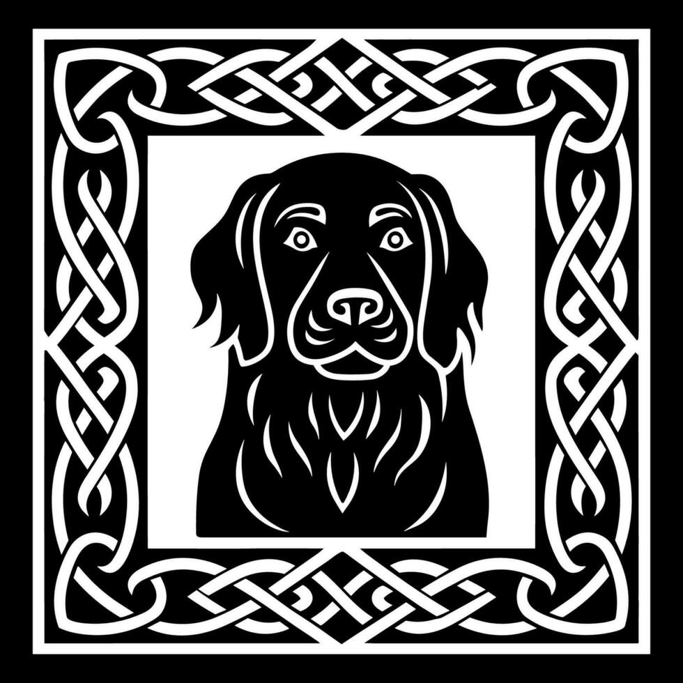 Dog celtic knot vector