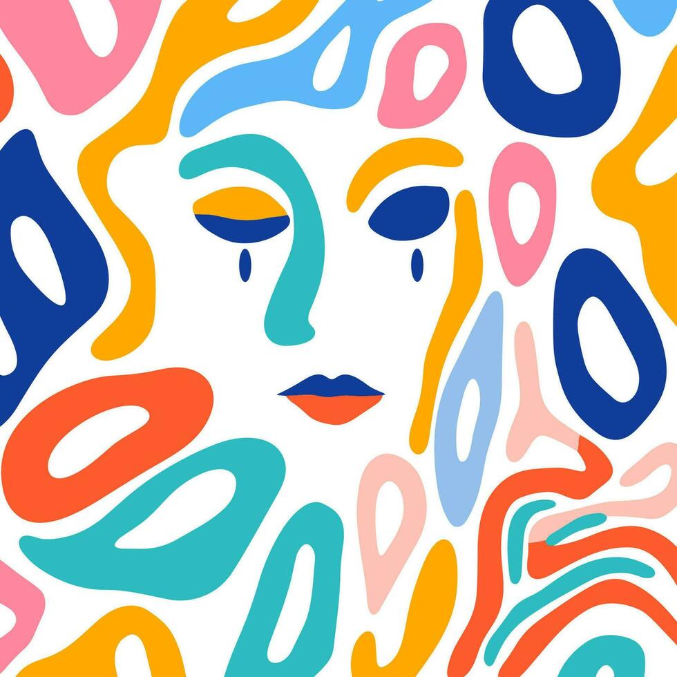 Colorful minimalist pattern vector