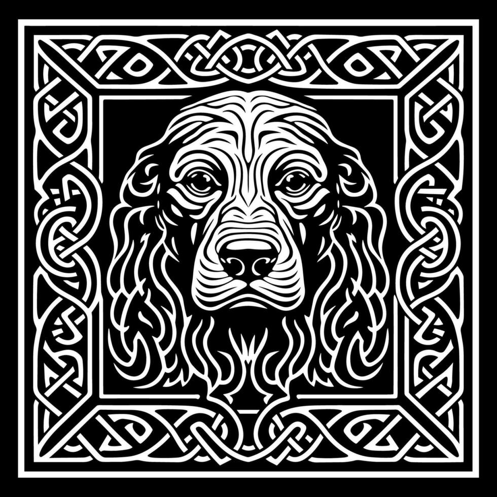Dog celtic knot vector