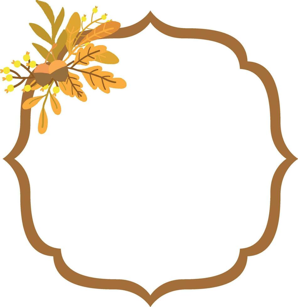 Autumn frames for decoration and design. vector