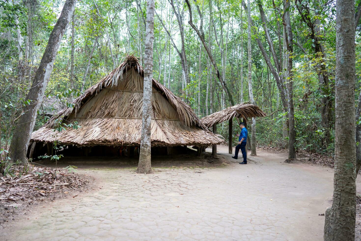 Cu Chi, Viet Nam - 20 May 2023 The Cu Chi tunnels were the Viet Cong's base of operations for the Tet Offensive in 1968. Famous tourist attraction in Vietnam. Stock photo