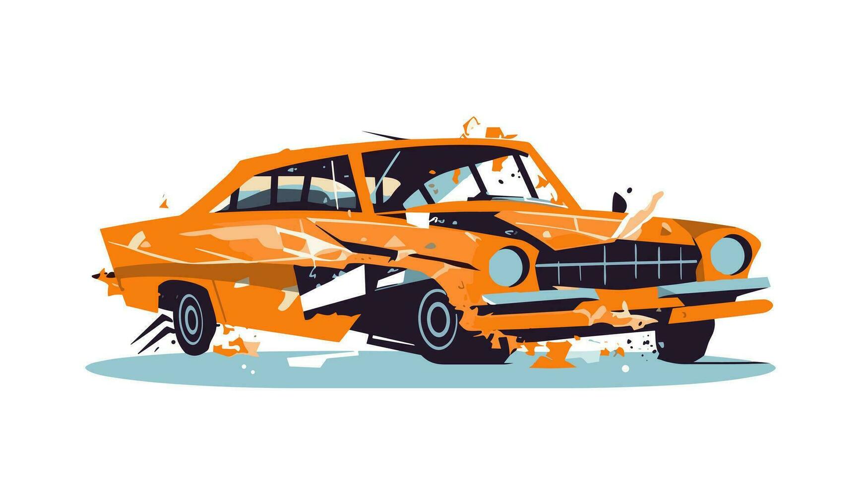 Symbol of Resilience Exploring the Broken Car Banner Image vector