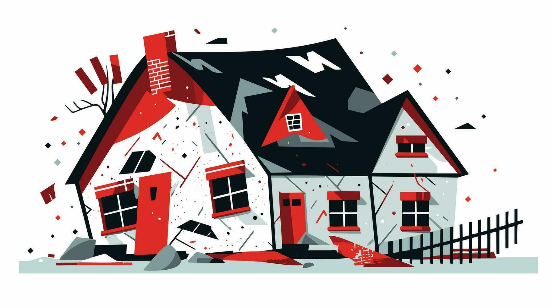 Symbolic Resilience Exploring the Broken House Banner Image vector