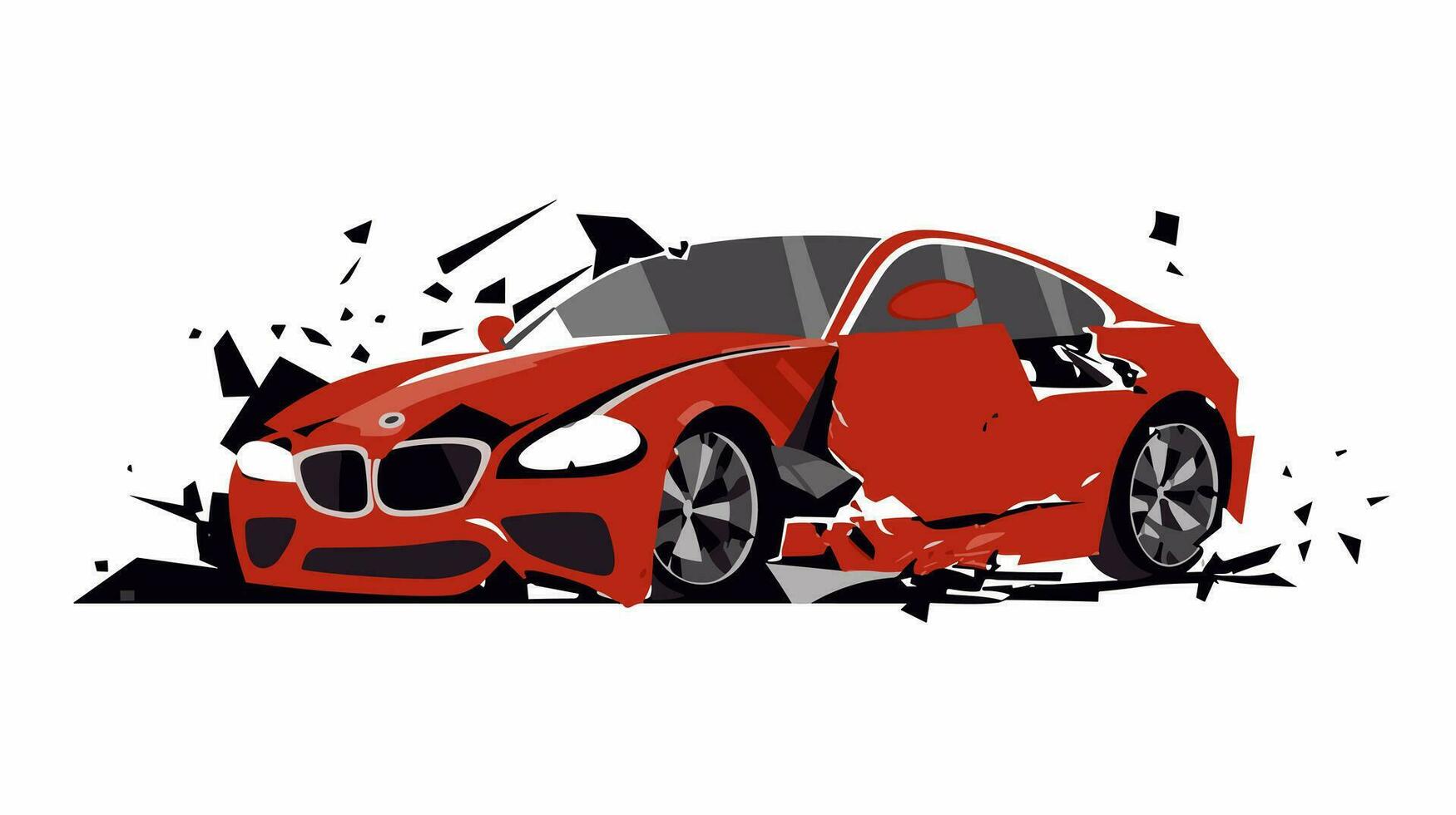 Symbol of Resilience Exploring the Broken Car Banner Image vector