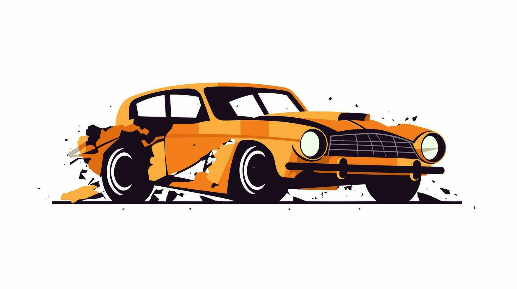 Symbol of Resilience Exploring the Broken Car Banner Image vector