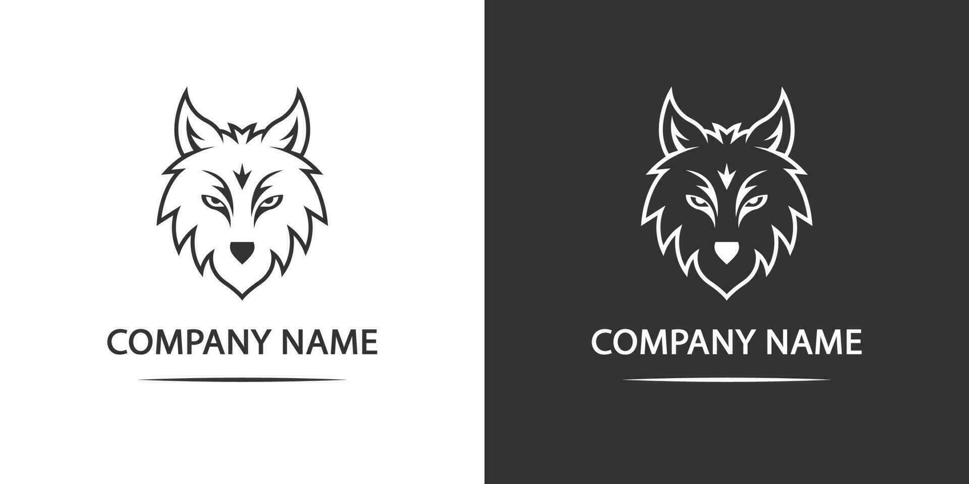 Wolf Company Minimalist Logo Wolf Minimalist Wolf Business Logo for Business Template Pro Vector Isolated Design Template.