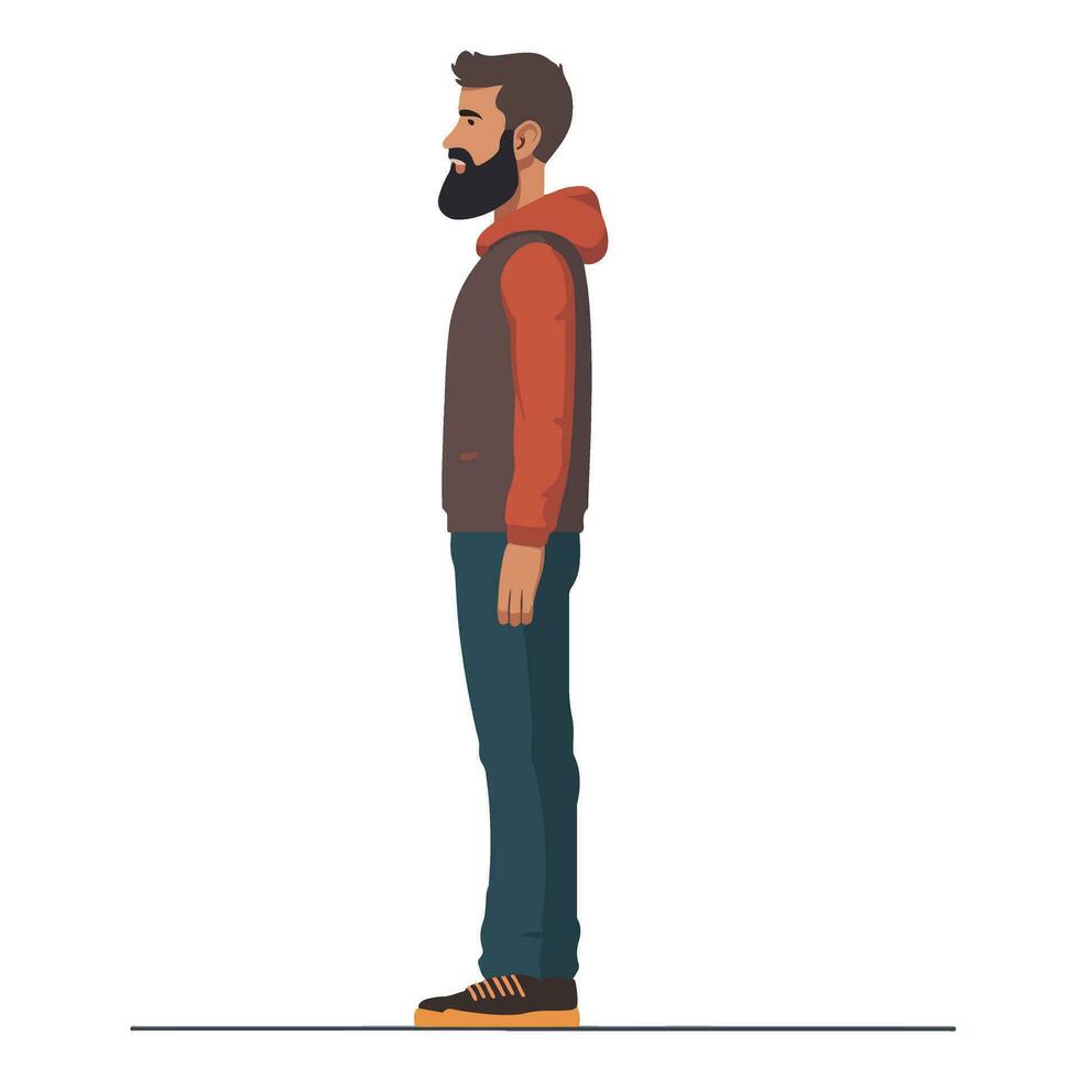 persona vector ilustración con barba