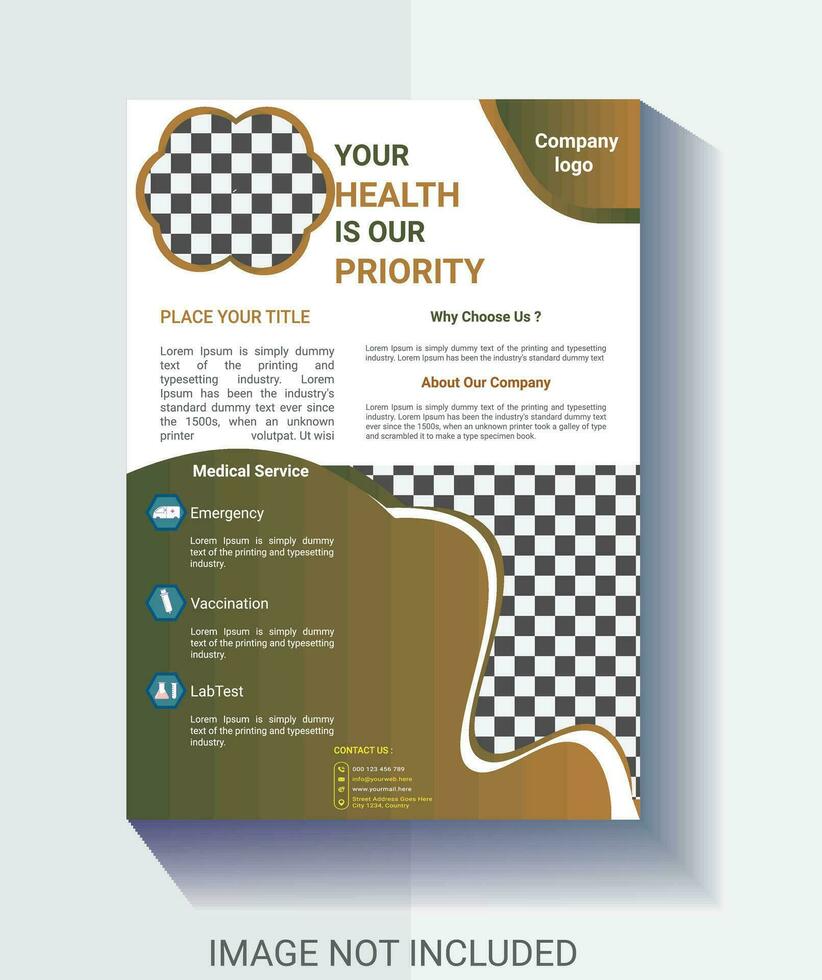 new creative and modern medical flayer design templte vector