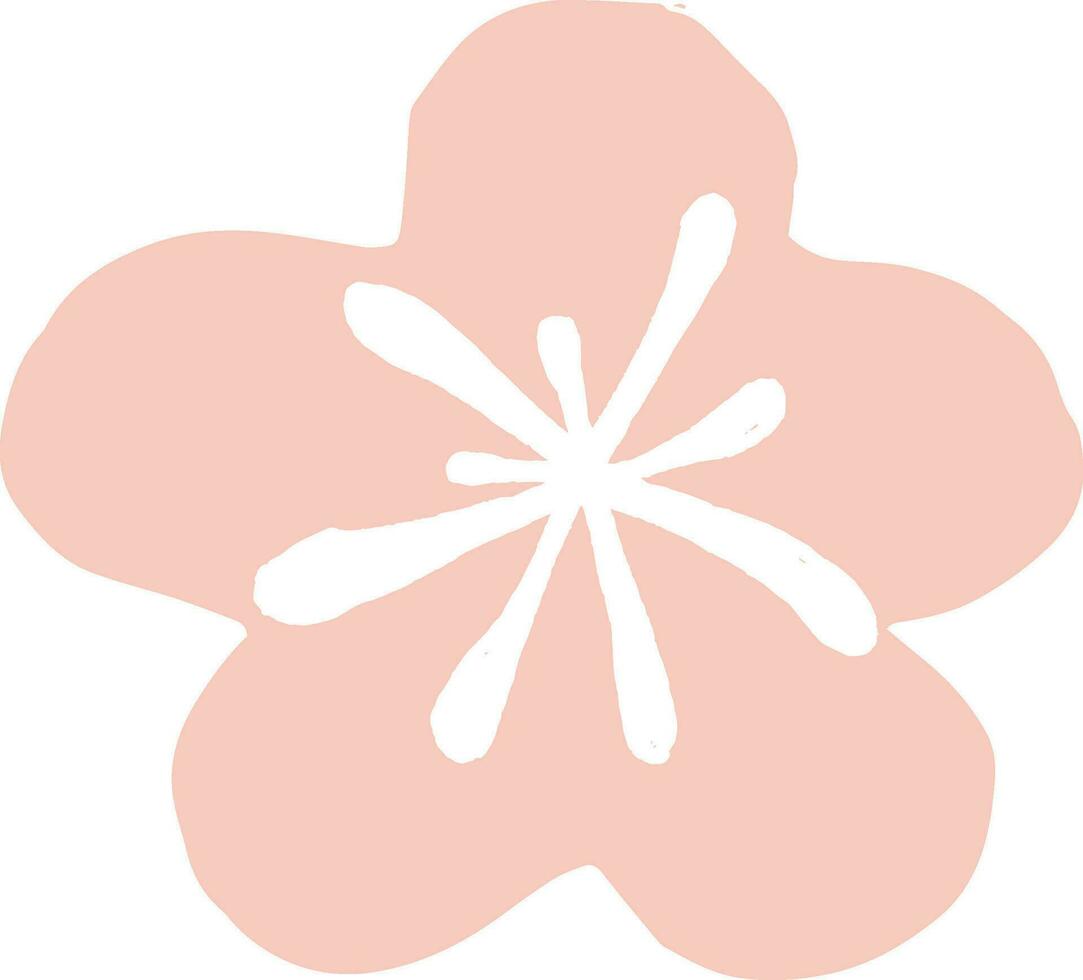 flower, brush stroke vector