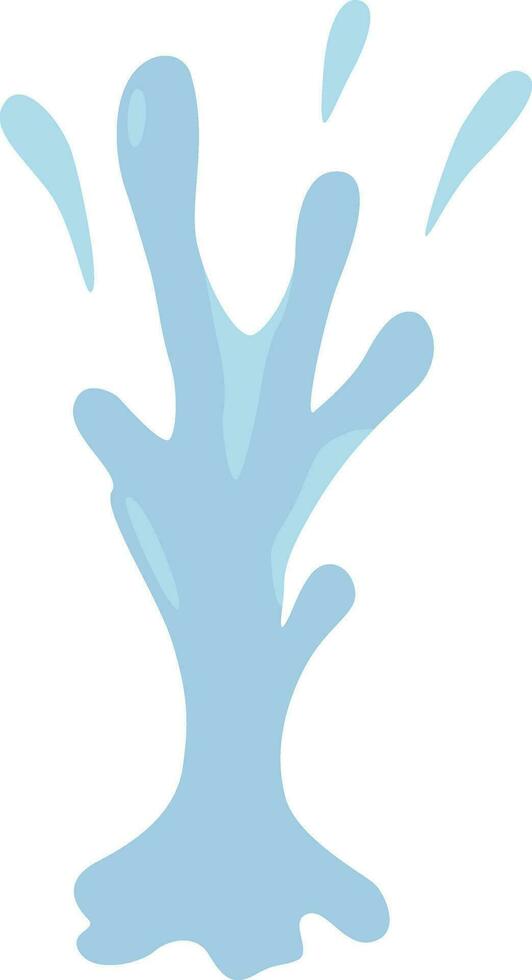 Blue wave, splash water. vector